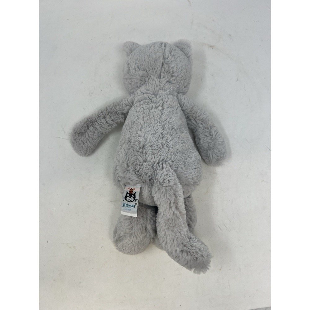 Jellycat Bashful London Kitty Plush Gray Cat Retired 12" Stuffed Animal Plush - Picture 8 of 9